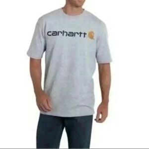 NWOT Carhartt Men's Short Sleeve Gray Tee sz medium relaxed fit.